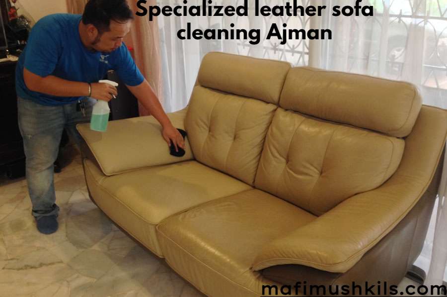 Specialized leather sofa cleaning Ajman